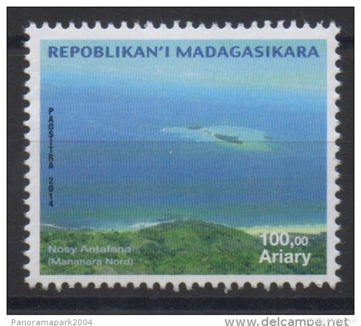 Sellos: Madagascar 2014/2015 Mi. 2686 paisaje Nosy Antafana Mananara North MNH**