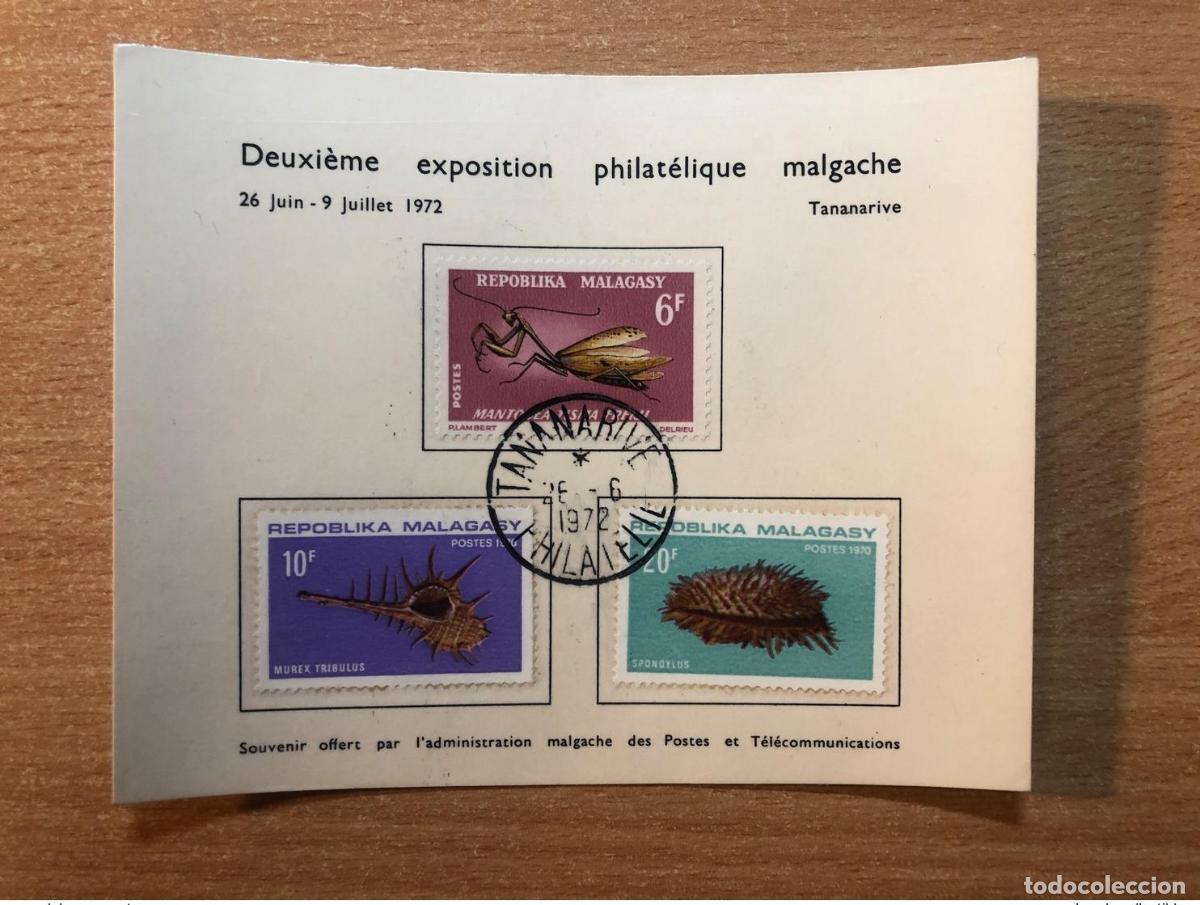 Sellos: Madagascar 1970 Mi. 618 - 620 2&ordf; Exposici&oacute;n Filat&eacute;lica de Antananarivo 1972
