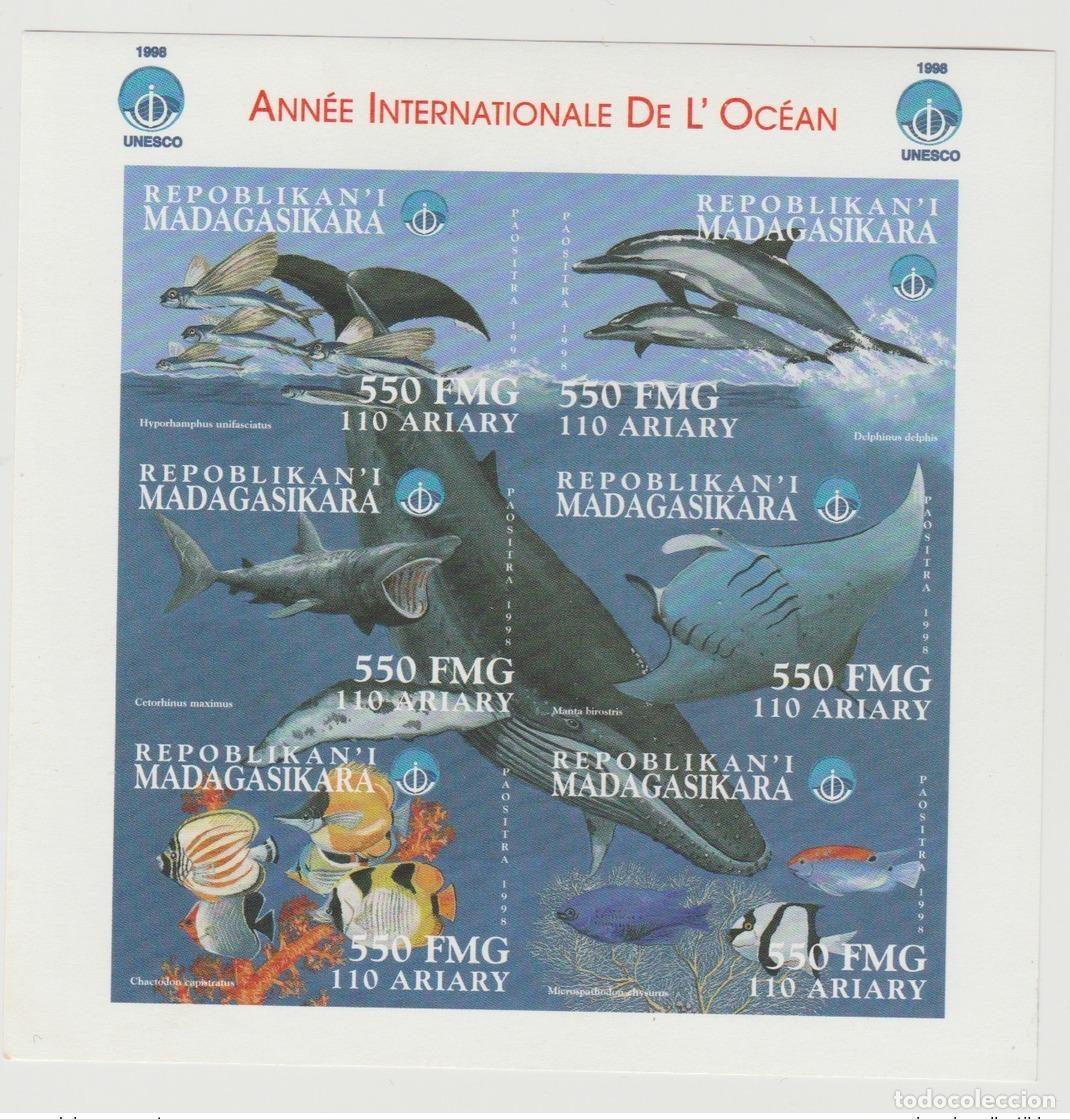 Sellos: Madagascar 1998 /1999 Mi. 2234 - 2239 A&ntilde;o del oc&eacute;ano Poisson IMPERF ND