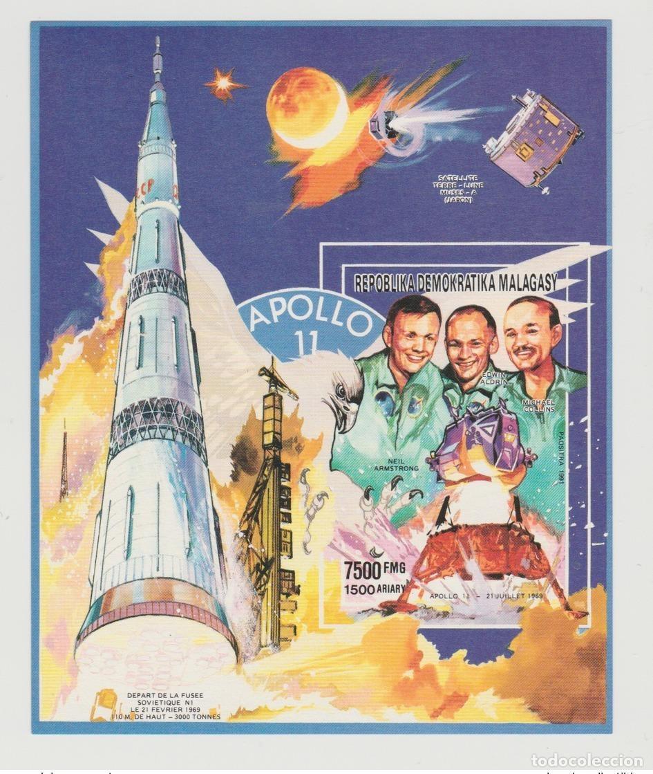 Sellos: Madagascar 1991/1992 Mi. Bl. 175B Apolo 11 Space Raumfahrt IMPERF ND