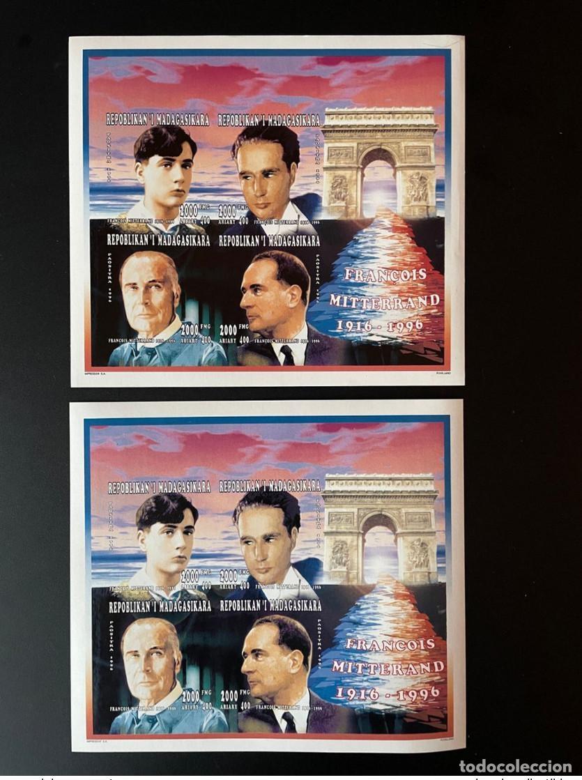 Sellos: Madagascar 1996 mayo de 1855 - 1858 Para Fran&ccedil;ois Mitterrand VARIETE Mitterand ND