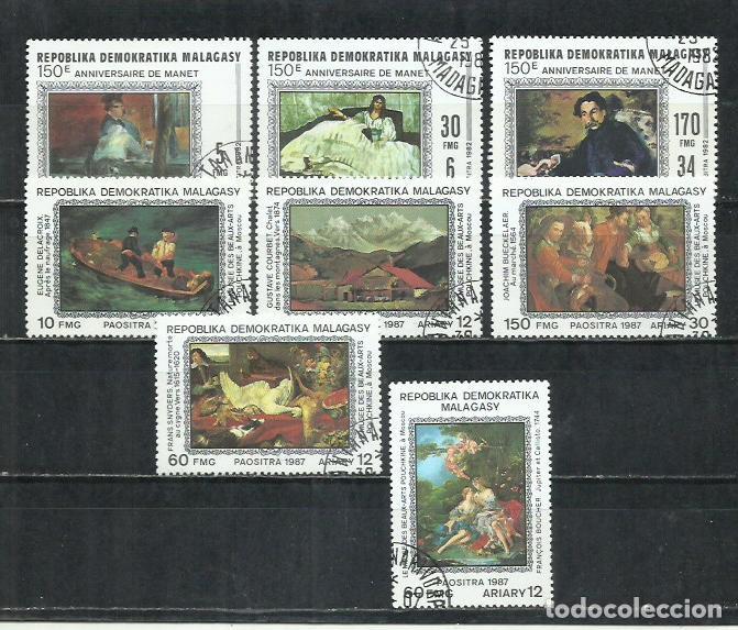 Sellos: 9792-2 SERIES COMPLETAS PINTURA ARTE MADAGASCAR 1982 Y 1987 675/677+ 832/836