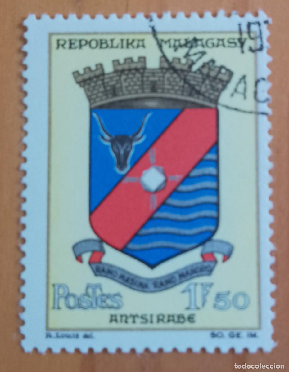 Sellos: MALAGASY, MADAGASCAR - V/F 1,50 - ESCUDO, RANO MASINA, RANO MANORO, ANTSIRABE - VER DESCRIPCI&Oacute;N