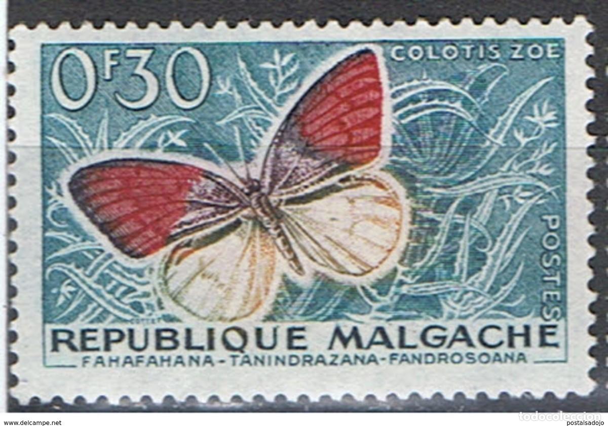 Sellos: MADAGASCAR // YVERT 341 // 1960 ... NUEVO sin fijasellos - MARIPOSA