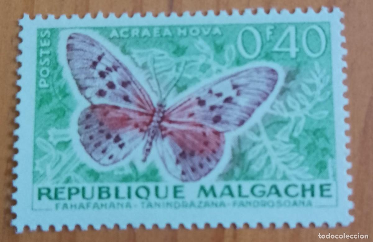 Sellos: MALGACHE, MADAGASCAR - V/F 0,40 - ACRAEA HOVA.