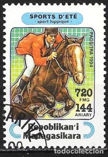 Sellos: Madagascar 1994 - Mi 1714 - YT 1364 - Deporte : H&iacute;pica: Salto de obst&aacute;culos
