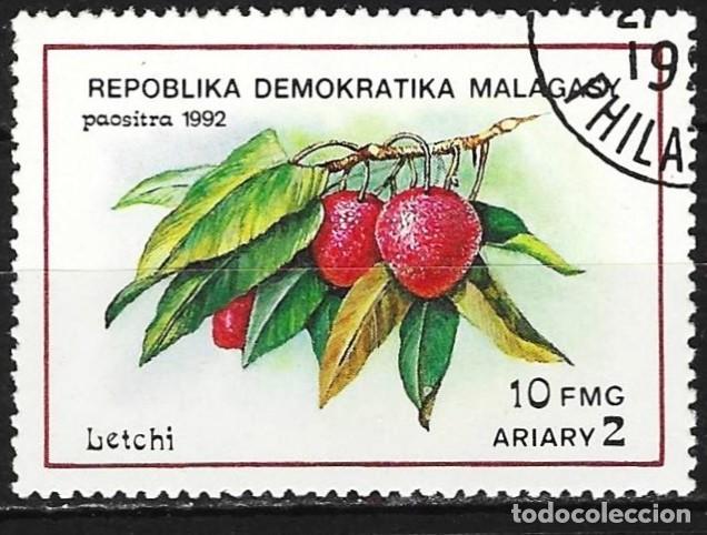 Sellos: Madagascar 1991 - Mi 1359 - YT 1053 - Frutas : Lichis