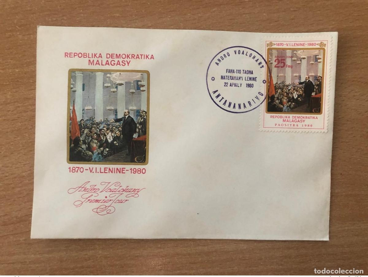 Sellos: Madagascar 1980 Mi. 857 FDC 1870 Lenin URSS Rusia sovi&eacute;tica