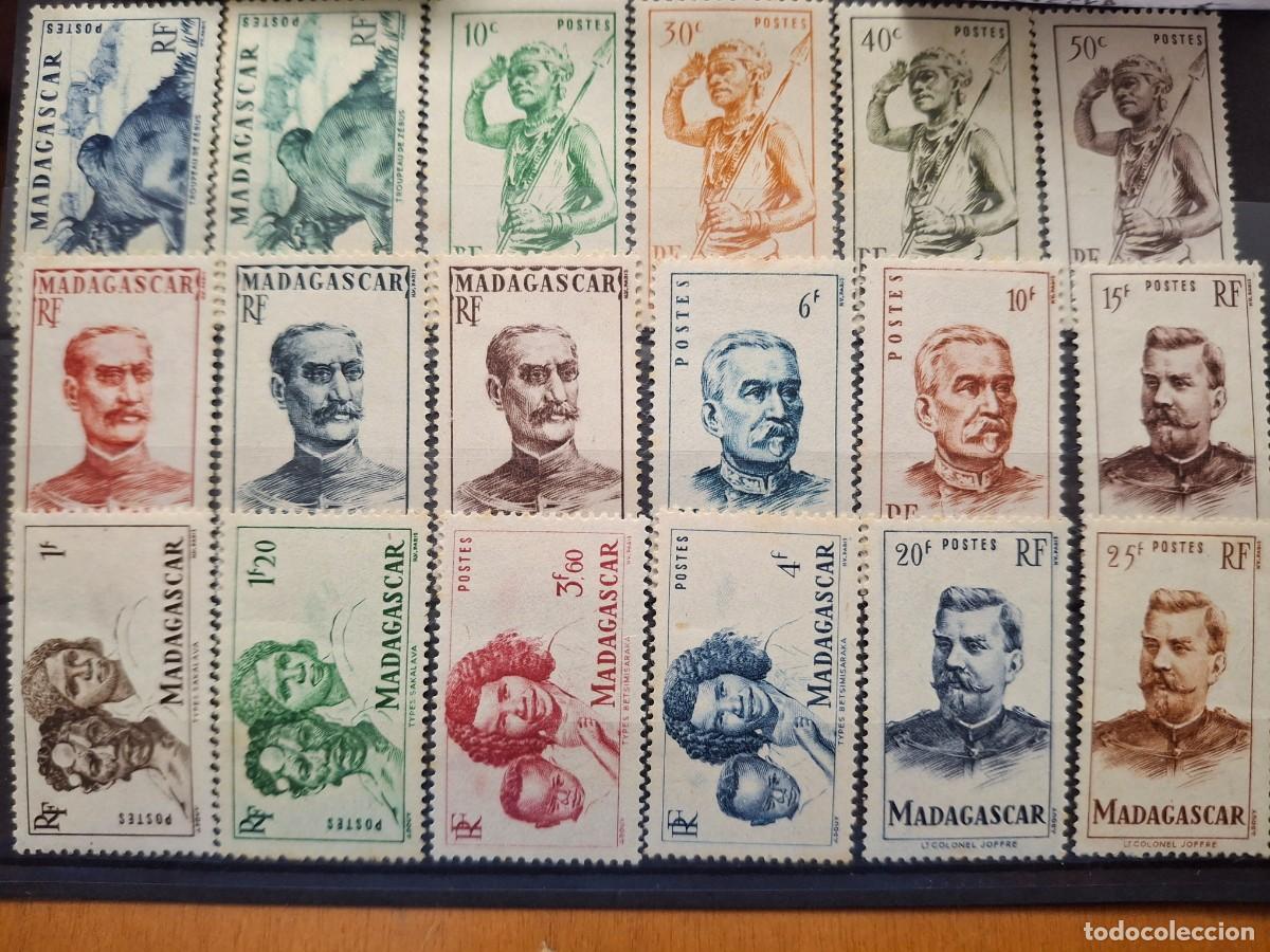Francobolli: HB1662 GRANDES SERIES MUNDIALES sellos en NUEVO* MADAGASCAR frances 300/318 (sin 5F )