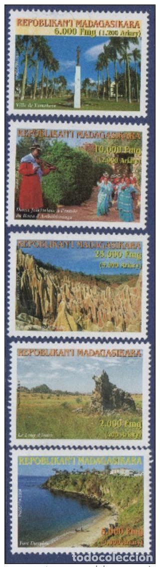 Timbres: Madagascar 2004 Mi. 2620 - 2625 Turismo danza Tanz Loup Isalo Fort Dauphin
