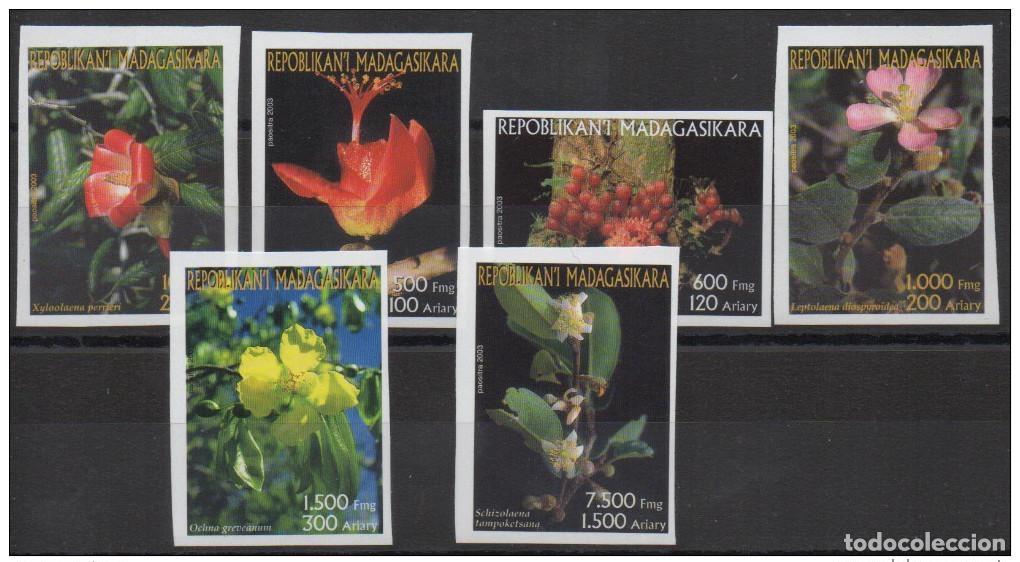 Sellos: Madagascar 2003 Mi. 2598-2603 Flores Flora 6 val. IMPERF Y MNH**