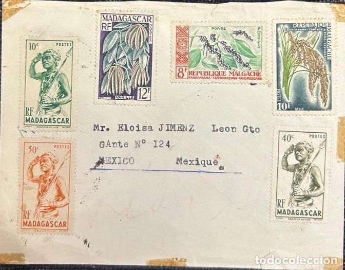 Sellos: TS.)1960, REPUBLIC OF MADAGASCAR, AIRMAIL COVER FROM ANTANANARIVO TO LE&Oacute;N, GUANAJUATO, MEXICO, BEARI