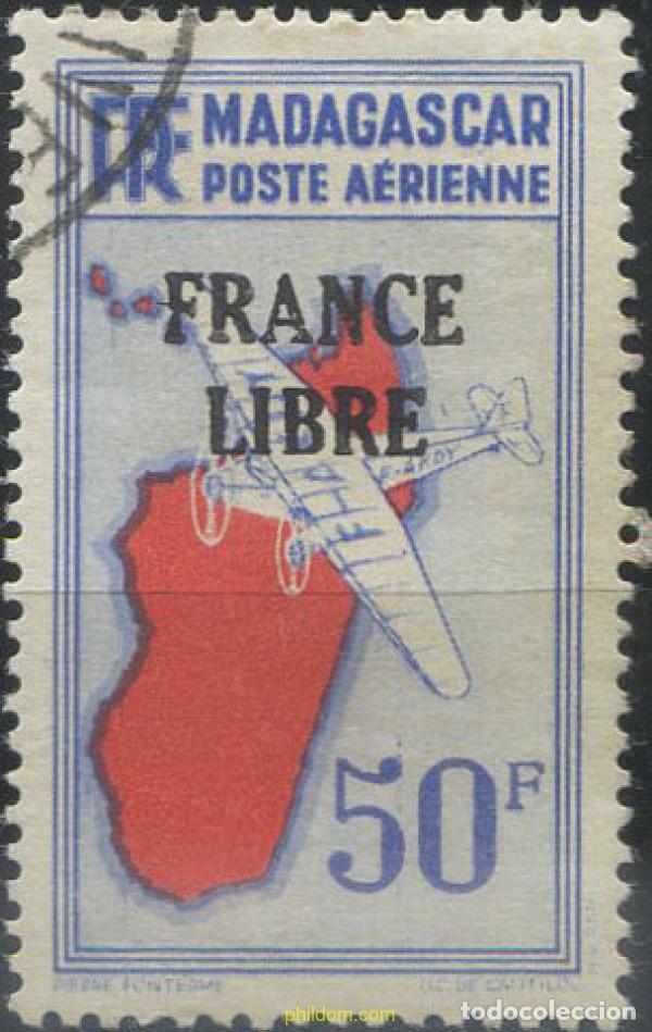 Sellos: 656977 USED MADAGASCAR 1943 SELLOS DEL 1935-38 SOBREIMPRESOS -FRANCE LIBRE-