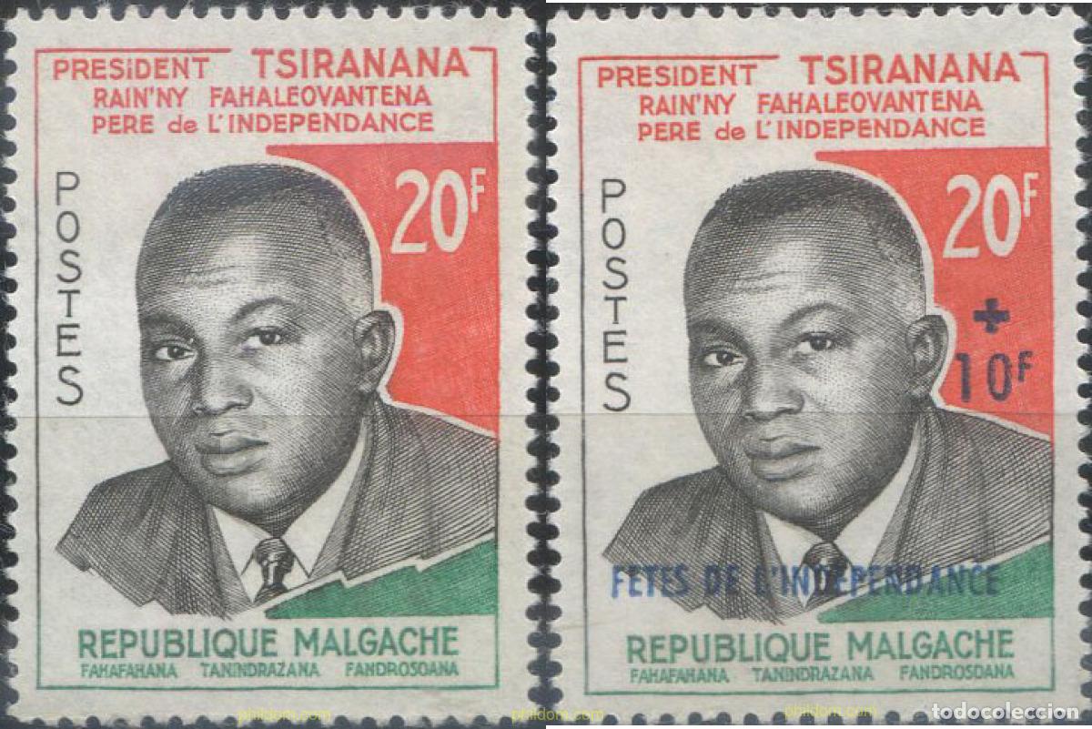 Sellos: 656967 MNH MADAGASCAR 1960 EN HONOR AL PRESIDENTE TSIRANANA