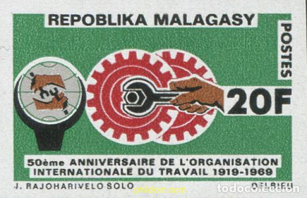 Sellos: 703677 MNH MADAGASCAR 1969 50 ANIVERSARIO DE LA ORGANIZACION INTERNACIONAL DEL TRABAJO