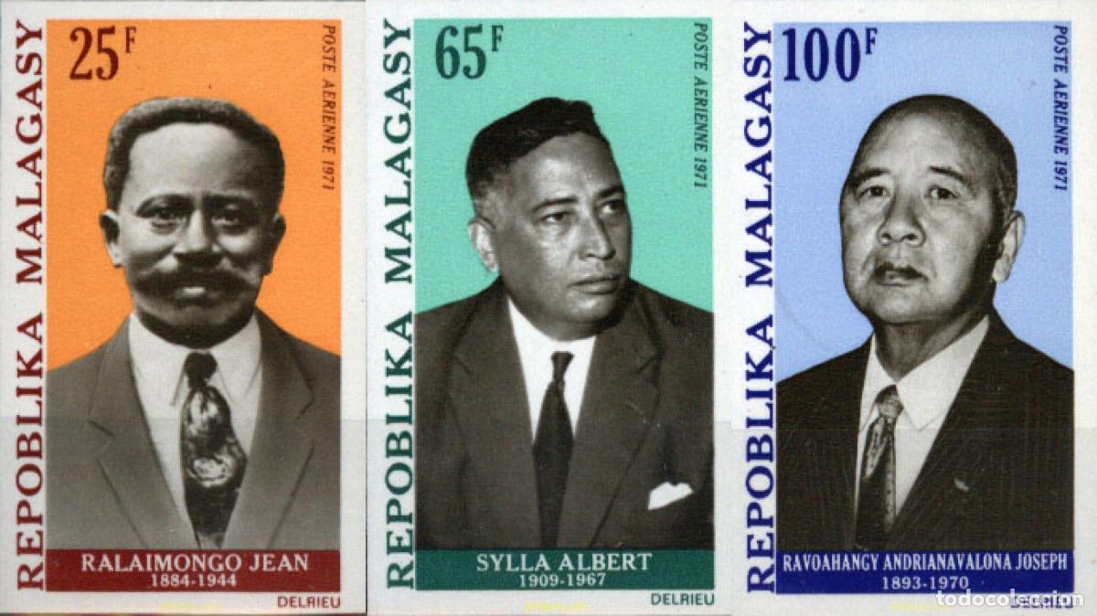 Sellos: 193541 MNH MADAGASCAR 1971 PERSONAJES FAMOSOS