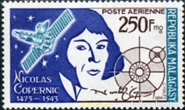 Sellos: 344750 MNH MADAGASCAR 1974 500 ANIVERSARIO DEL NACIMIENTO DE NICOLAS COPERNIC