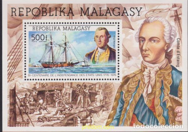 Sellos: 594752 MNH MADAGASCAR 1975 BICENTENARIO DE LA INDEPEND&Eacute;CIA DE LOS ESTADOS UNIDOS