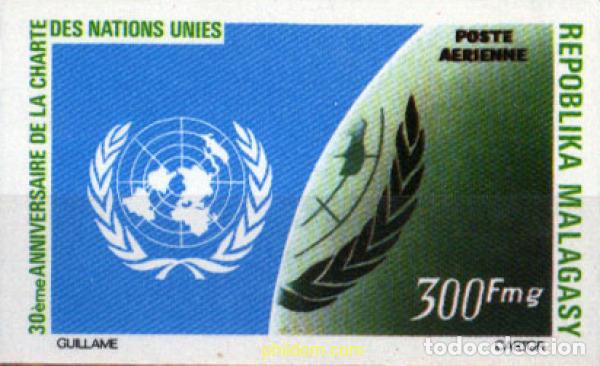 Sellos: 193550 MNH MADAGASCAR 1975 30 ANIVERSARIO DE LA CARTA DE LAS NACIONES UNIDAS