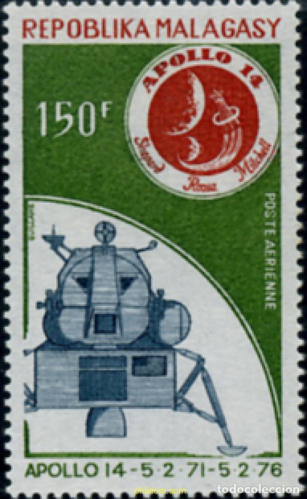 Sellos: 344770 MNH MADAGASCAR 1976 5 ANIVERSARIO DE APOLO XIV