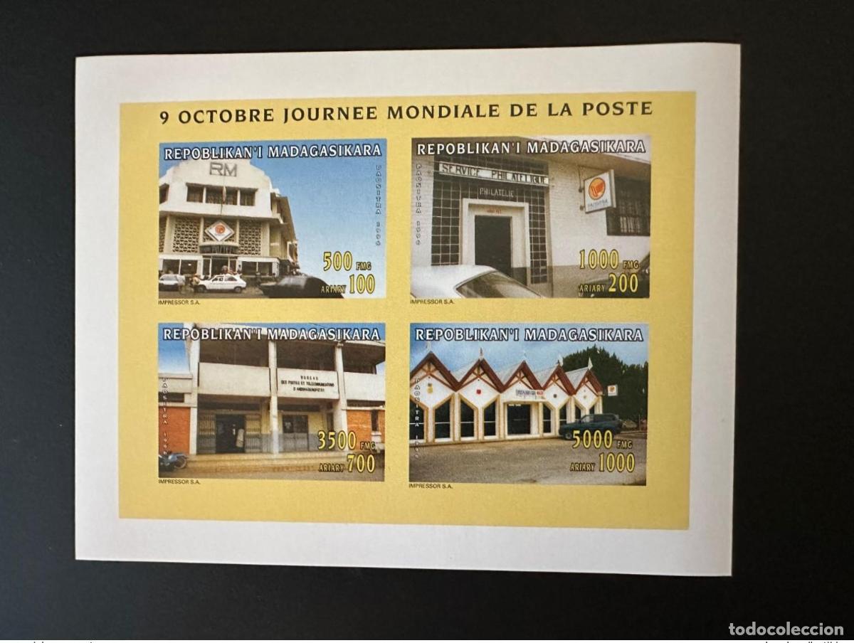 Sellos: Madagascar 1996 Mi. 1834 - 1837 ND IMPERF D&iacute;a Mundial del Correo