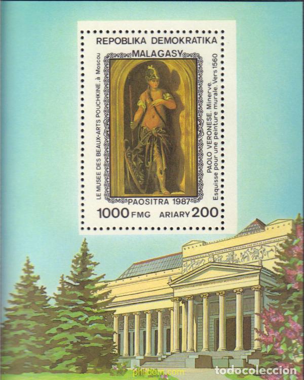 Sellos: 594919 MNH MADAGASCAR 1987 OBRAS DE ARTE DEL MUSEO POUCHKINE