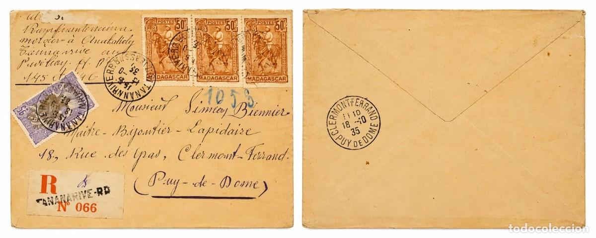 Sellos: O) 1939 MADAGASCAR - MALAGASY, GENERAL JOSEPH SIMON GALLIENI, HOVA WOMAN, TANANARIVE CANCELLATION C