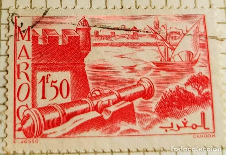 Briefmarken: Sello de Marruecos1940 Sal&eacute;'s Battlements 1.50f