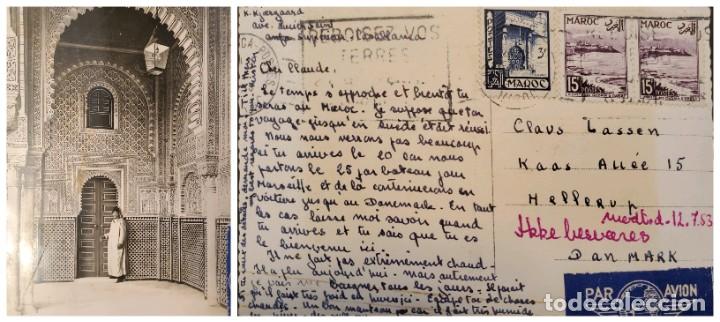 Stamps: O) MARRUECOS, MEZQUITA CASABLANCA DAR AL MAHNZEN, OUDAYA RABAT, ANTIGUA TARJETA POSTAL XF