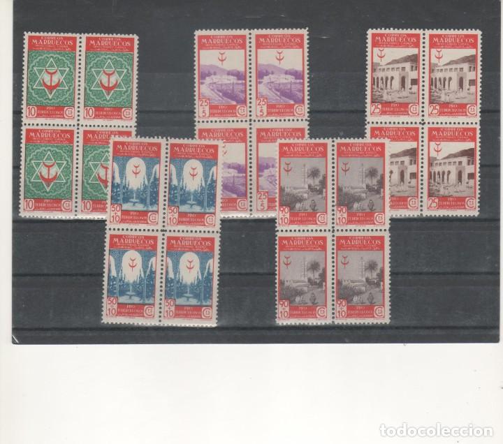 Timbres: MARRUECOS- 270/74 Pro-Tuberculosos a&ntilde;o 46 bloque 4 nuevos sin fijasellos (seg&uacute;n foto)