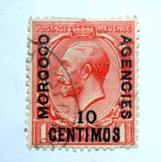Sellos: SELLO POSTAL MARRUECOS , OFICINA CORREOS BRITANICA MOROCCO AGENCIES 1929 10 C REY GEORGE V