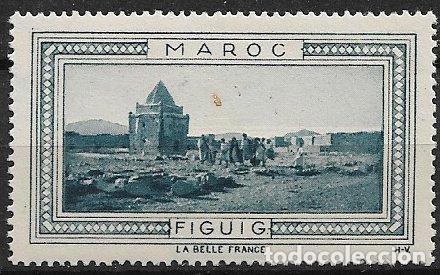 Sellos: MARRUECOS, MAROC Vi&ntilde;eta FIGUIG, Colecci&oacute;n La bella Francia *