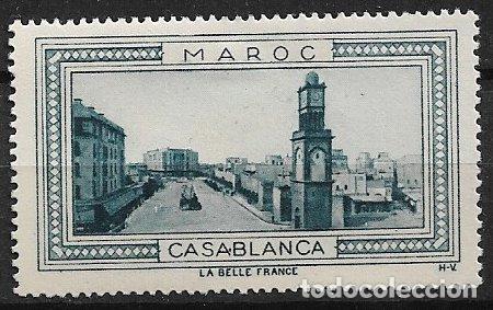 Sellos: MARRUECOS, MAROC Vi&ntilde;eta CASABLANCA, Colecci&oacute;n La bella Francia *