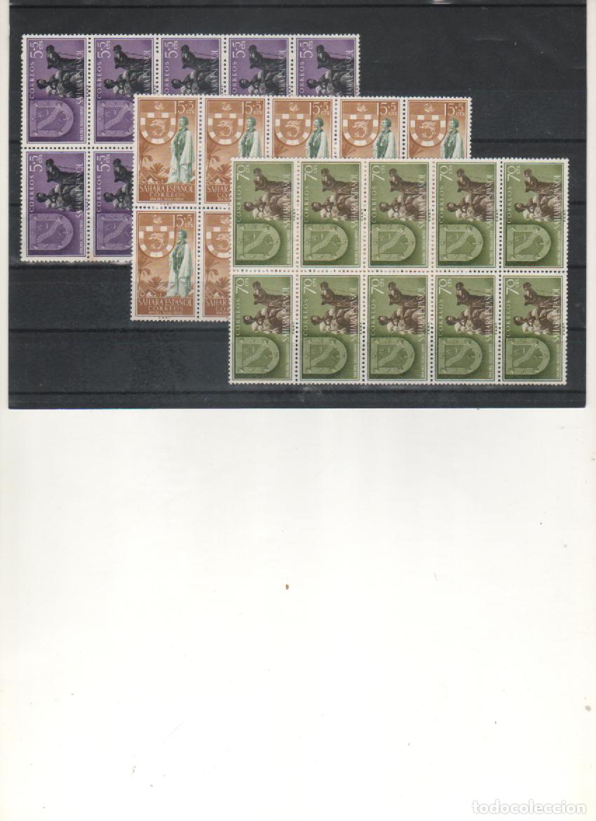 Timbres: Marruecos-Sahara-130/132 Dia del Sello Bloques de 10 sellos nuevos (seg&uacute;n foto)