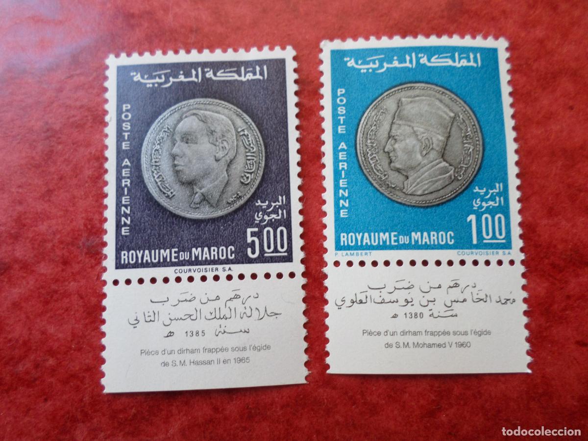 Sellos: .marruecos, 1969, monedas antiguas, Yvert 117/18 aereos