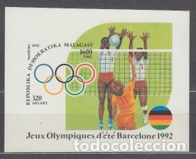 Sellos: Madagascar - Hojas Yvert 77 ** Mnh Deportes - Barcelona 92