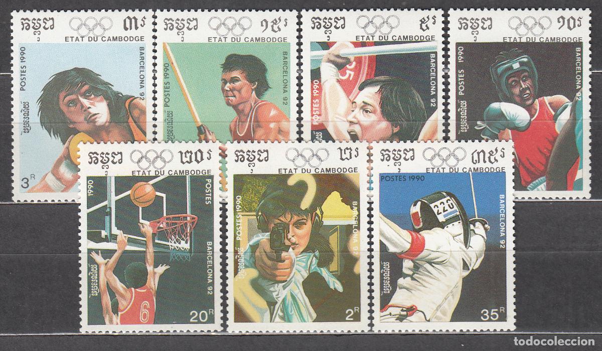 Sellos: Camboya - Correo Yvert 917/23 ** Mnh Deportes - Juegos Olimpicos Barcelona 92