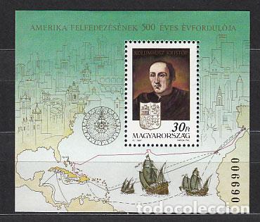 Sellos: Hungria - Hojas 1991 Yvert 218 ** Mnh Cristobal Colon