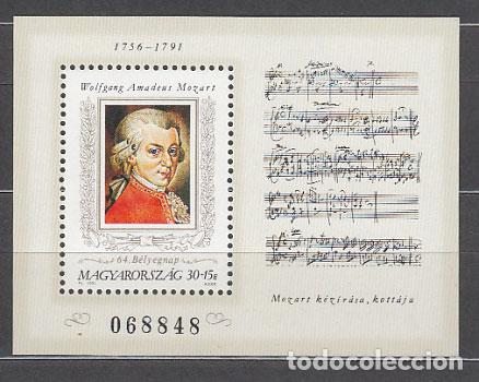 Sellos: Hungria - Hojas 1991 Yvert 217 ** Mnh Mozart