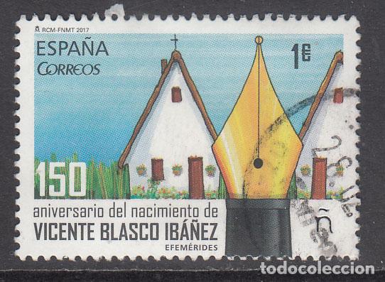 Sellos: Espa&ntilde;a II Centenario Correo 2017 Edifil 5122 usado Vicente Blasco Iba&ntilde;ez