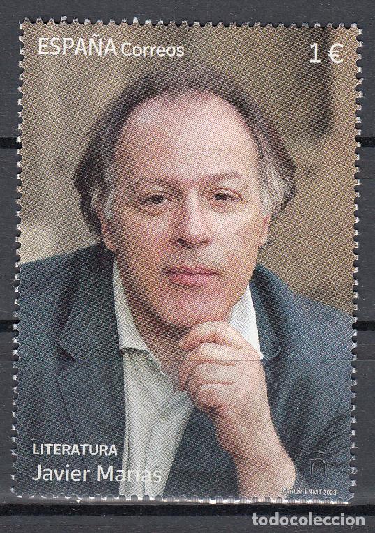 Sellos: Espa&ntilde;a II Centenario Correo 2023 Edifil 5663 ** Mnh Javier Marias