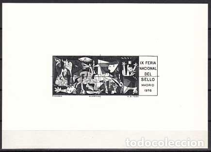 Sellos: Espa&ntilde;a II Centenario Hojas Recuerdo 1976 Edifil 43P Picasso Prueba rayada usado