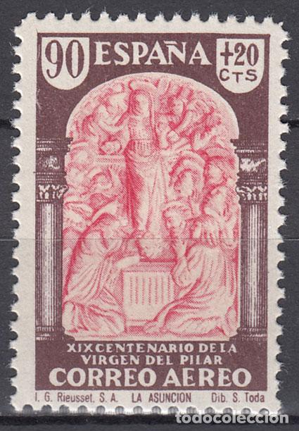Sellos: Espa&ntilde;a Sueltos 1940 Edifil 908 ** Mnh - Virgen del Pilar