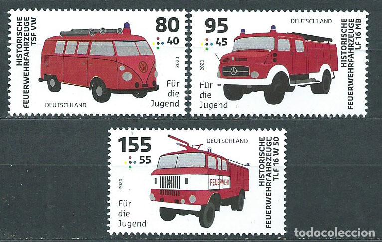 Sellos: Alemania Federal Correo 2020 Yvert 3336/38 ** Mnh Camiones de Bomberos