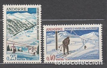 Sellos: Andorra Francesa Correo 1966 Yvert 175/6 ** Mnh Deportes Esqui