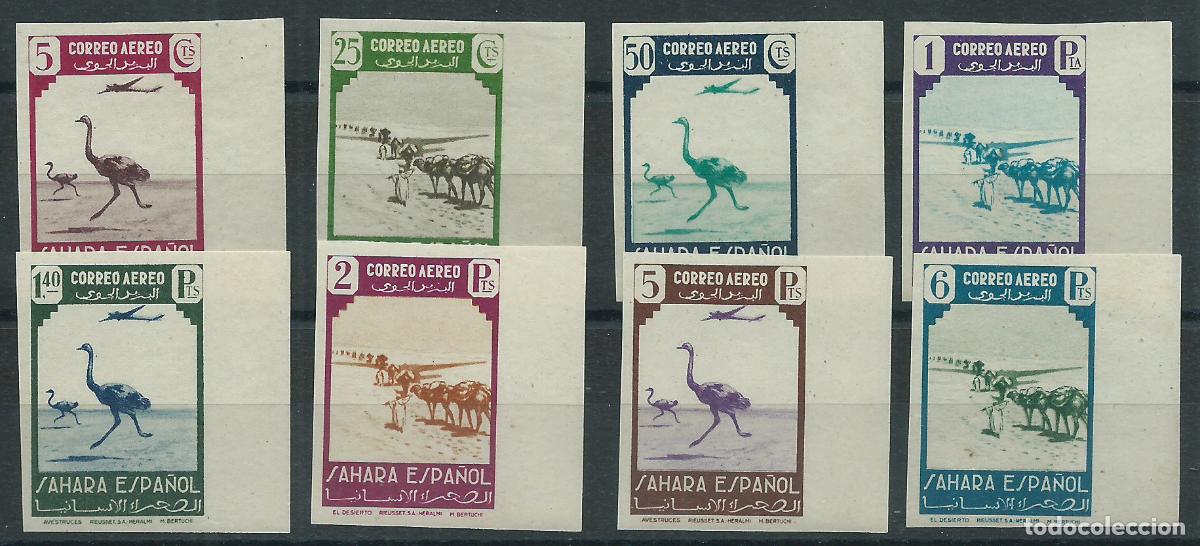 Timbres: Sahara Correo 1943 Edifil 75/82s ** Mnh sin dentar