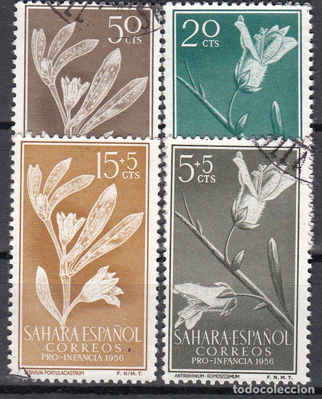 Timbres: Sahara Correo 1956 Edifil 126/29 usado