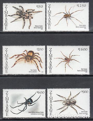 Timbres: Zimbabwe Correo Yvert 508/13 ** Mnh Fauna insectos