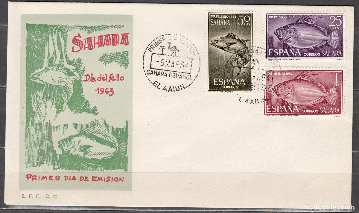 Timbres: Sahara Sobres 1&ordm; D&iacute;a 1964 Edifil 222/4