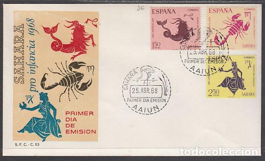Timbres: Sahara Sobres 1&ordm; D&iacute;a 1968 Edifil 265/7